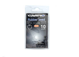 Бусина Carpio Rubber Bead - Гума - 6x1,2mm - 10 шт/уп - Чорна