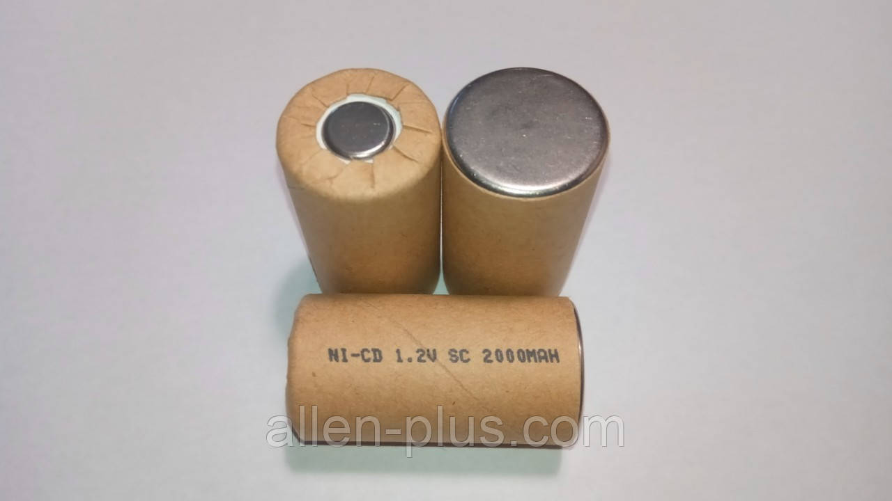 Акумулятор Ni-Cd SC 1.2V 2000 mAh розмір 23 мм * 43 мм