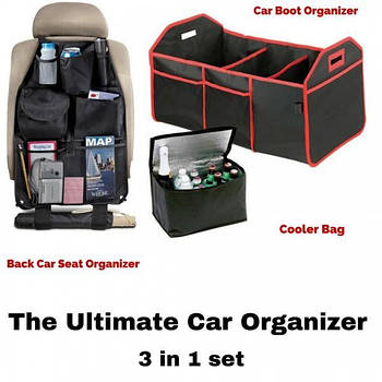 Органайзер в авто холодильник Ultimate Car Organizer 3 секції сумка-холодильник у машину набір