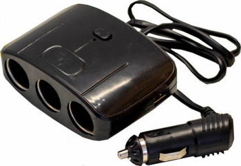 Розгалужувач прикурювача OLESSON 1635 3 гнізда+ 2 USB 800 mAh з кабелем 1.2 м для заряджання в машину