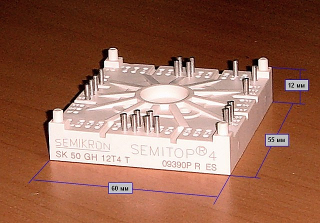 SK50GH12T4T - модуль Semitop 4 (IGBT міст + датчик температури)