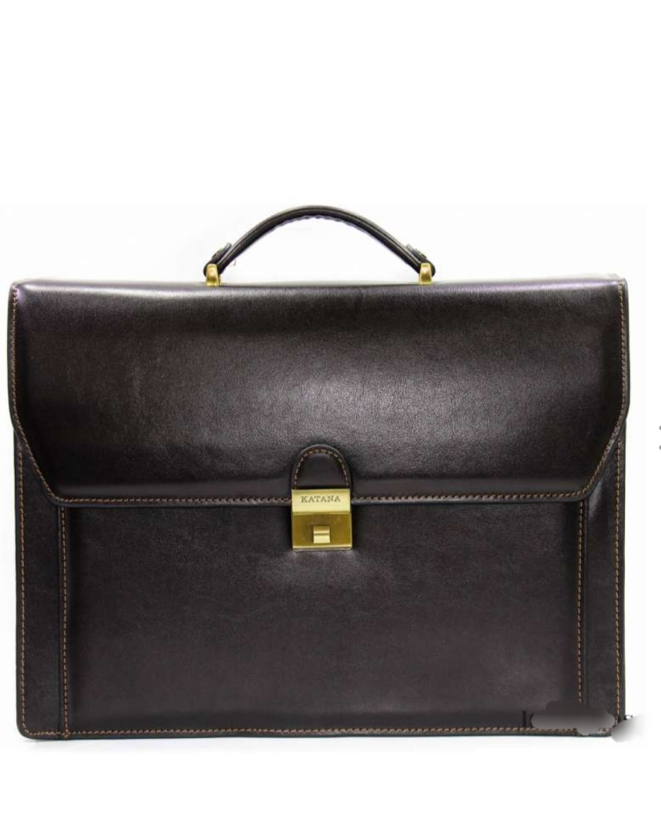 Діловий портфель чоловічий шкіряний стильний класичний для документів коричневий, фото 1
