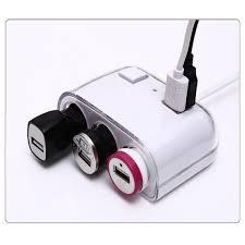 3 гнізда Olesson 1506 2USB 12V-24V Автомобільний розгалужувач прикурювача перехідник автозаряджання, фото 1