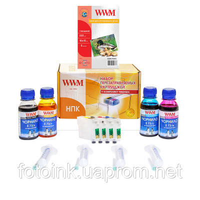ПЗК для Epson Stylus Office B42WD, BX305, BX625FWD, BX635FWD з чіпами, чорнилами WWM (RC.T129)