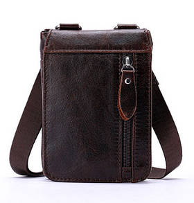 Поясна Сумка чоловіча шкіряна WESTAL (коричнева)