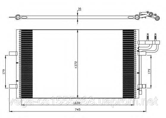 Радіатор кондиціонера NRF 35551 на Ford Focus / Форд Фокус