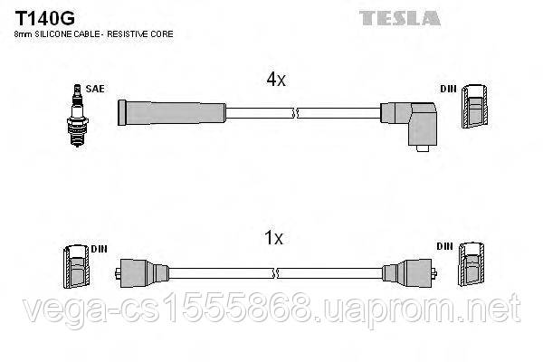 Комплект проводів запалювання Tesla T140G на Ford Orion / Форд Оріон