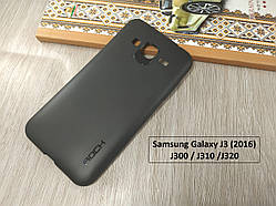 TPU чорний матовий чохол "Rock" для Samsung J3 (2016) J310/J310/J320