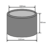 Кільце каналізаційне  Н900* Ø1000* Ø1200 мм., фото 5
