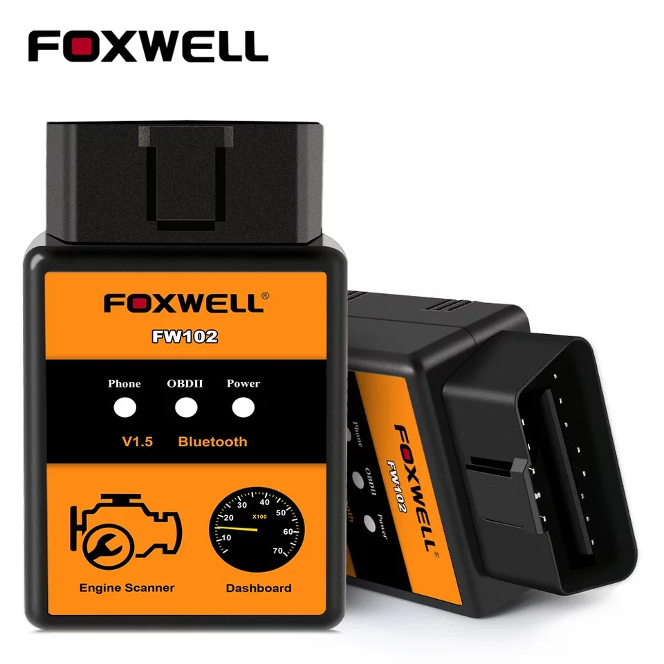 Foxwell Діагностичний сканер-адаптер OBD2 ELM327 v1.5 Bluetooth