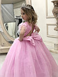 Пишне бальне плаття з блискітками  для дівчинки "Валері" рожеве, фото 2