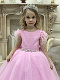 Пишне бальне плаття з блискітками  для дівчинки "Валері" рожеве, фото 3