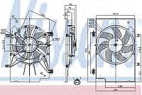 Вентилятор системы охлаждения двигателя Nissens 85768 на Ford Fiesta / Форд Фиеста