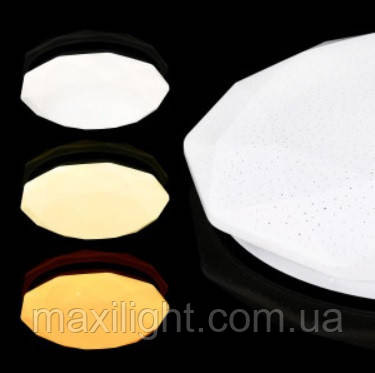 Стельовий Світильник світлодіодний (люстра) BIOM SMART 50W З ПУЛЬТОМ Д/У SML-R05-50 діамант, фото 1