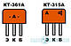 КТ361І транзистор PNP (100 мА 35 В) (h21е: 250) 0,15W, фото 4