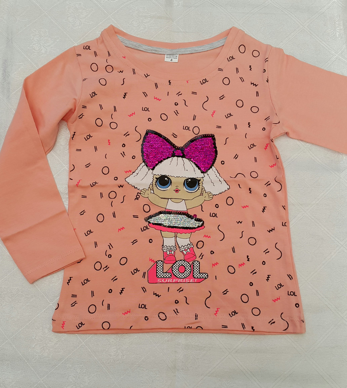 Реглан з лялькою LOL  для дівчаток 104,110,116,122,128 зросту, фото 1
