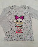 Реглан із лялькою LOL для дівчаток 104,110,116,122,128 зросту, фото 6