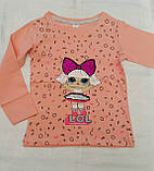 Реглан із лялькою LOL для дівчаток 104,110,116,122,128 зросту, фото 4