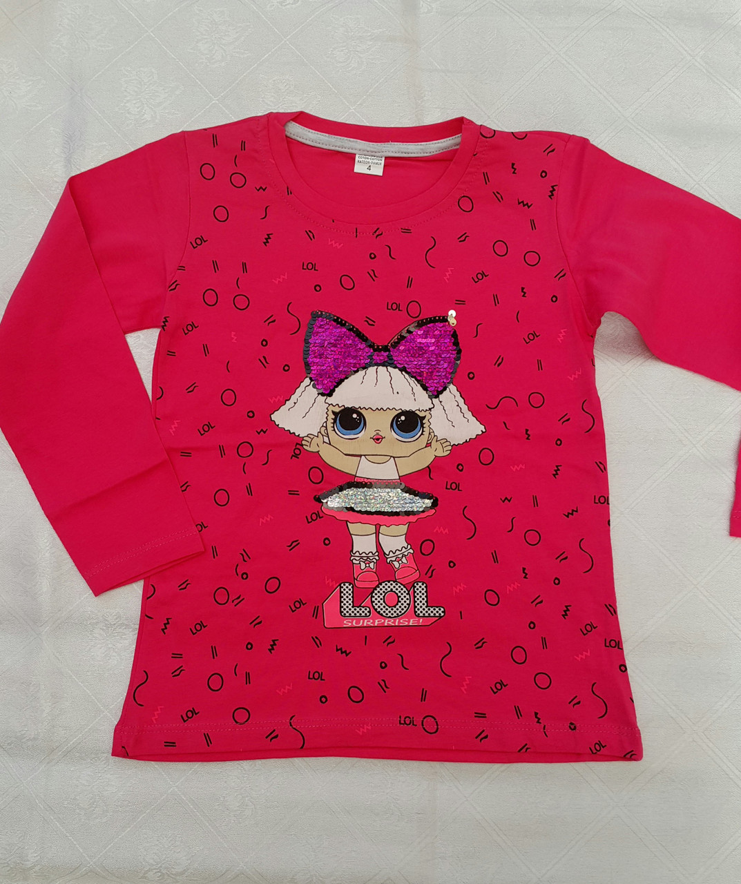 Реглан із лялькою LOL для дівчаток 104,110,116,122,128 зросту, фото 1