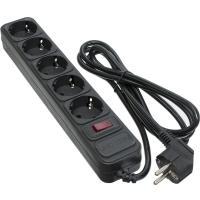 Мережевий фільтр живлення PATRON 1.8 m3*1mm2 (SP-1052) 5 розеток BLACK (EXT-PN-SP-1052)