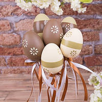 Набір великодніх яєць на паличці 6 шт. мікс — великодній декор