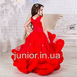 Ошатне бальне червоне плаття для дівчинки "Облако", фото 3
