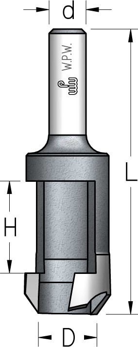 Пробочник з циліндричним хвостовиком D10,0 d8 Z1, фото 1