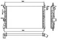 Радиатор охлаждения двигателя NRF 54682 на Opel Kadett / Опель Кадет