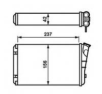 Радиатор печки NRF 54238 на Opel Omega / Опель Омега