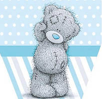 Ведмедик Тедді в блакитному