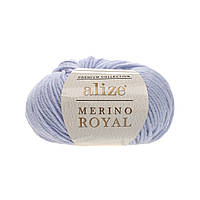 Alize MERINO ROYAL (Меріно Роял) № 480 світло-синій (Вовняна пряжа, нитки для в'язання)