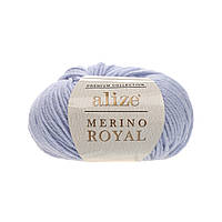 Alize MERINO ROYAL (Мерино Роял) № 480 светло-синий (Шерстяная пряжа, нитки для вязания)