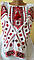 Вишиванка блуза жіноча з червоним квітковий орнаментом  "Квітковий орнамент червоний"Українські вишиванки, фото 5