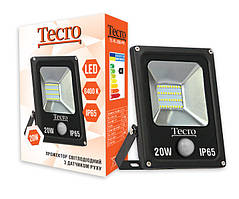 Світлодіодний прожектор Tecro з датчиком руху 20W (LED)