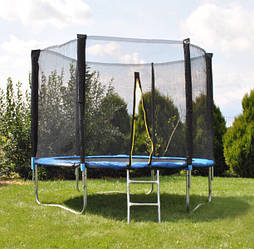 Батут діаметром 312 см (10ft) для дітей, спортивний із драбиною та сіткою