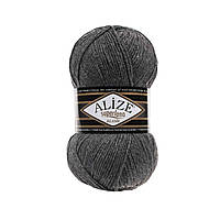 Alize SUPERLANA KLASIK (Суперлана Класік) № 182 середньо-сірий (Пряжа напіввовна, нитки для в'язання)