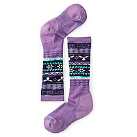 Детские термоноски Smartwool Girls' Wintersport Fairisle Moose Socks Lilac, S / 26-28