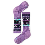 Дитячі термошкарпетки Smartwool Girls' Wintersport Fairisle Moose Socks Lilac, M / 29-32