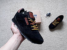Чоловічі кросівки Reebok Classic Black чорні, фото 6