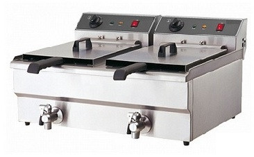Фритюрниця з краном GoodFood EF88, об'єм 8+8 л