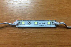 Світлодіодний модуль SMD 5054 3 світлодіода білий Код.58690, фото 2