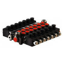 Розподільник моноблоковий Z50 — 7 секцій із запобіжним клапаном (електрогенне керування) — 12V DC