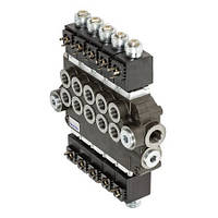 Распределитель моноблочный Z80 - 5 секций с предохранительным клапаном (электромагнитное управление) - 24V DC
