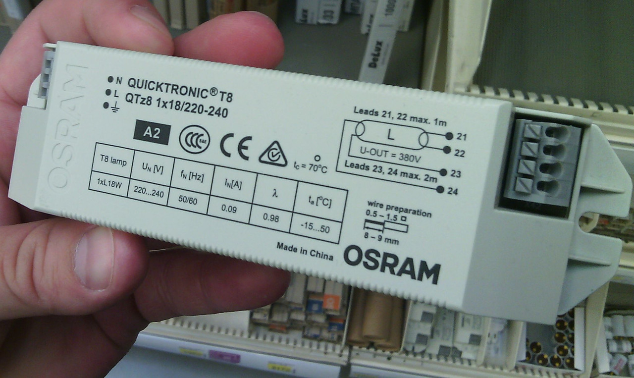 Баласт електронний OSRAM QTz8 1x18/220-240 (54), фото 1