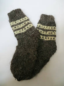 Шкарпетки чоловічі з собачої шерсті сірі