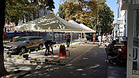 Тент на зонт 4х4 метра торговый, барный для кафе, садовый, уличный, замена тентов, фото 3