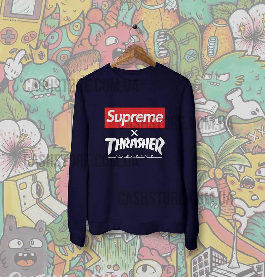 THRASHER ✖︎ supreme Supreme x Thrasher Zip Hoodie Культовая худи на молнии от