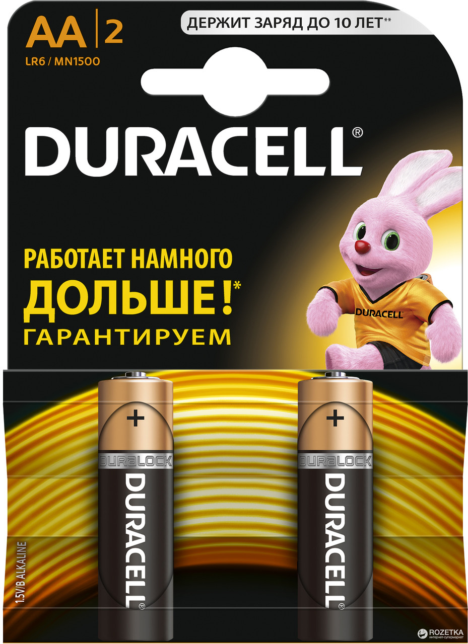 DURAСELL Basic AA бат. алкалінові 1.5 V LR6 2шт Бельгія