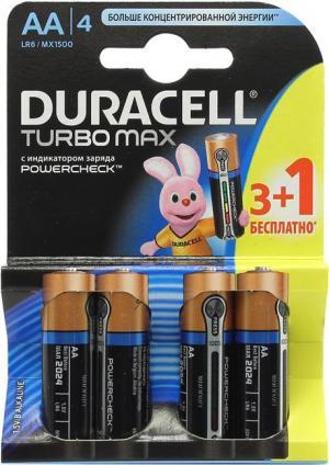 DURAСELL TurboMax (Ultra Power) AA бат. алкалінові 1.5 V LR6 (3шт+1шт) б/к Бельгія