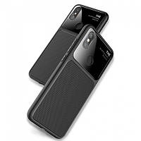 Чохол-накладка Lenuo для Xiaomi Redmi S2 силіконовий загартований скляний об'єктив Black